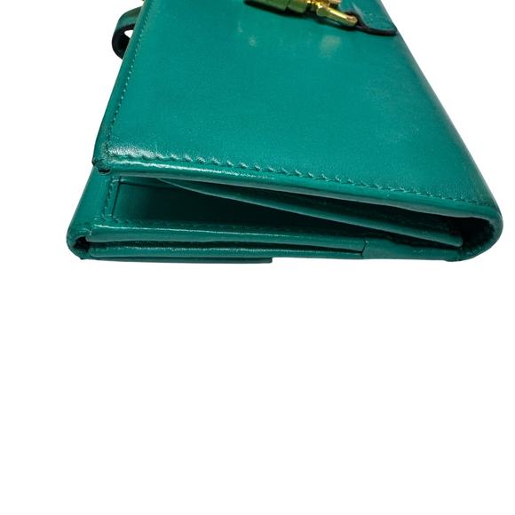 Gucci piston teal leather wallet - Picture 7 of 10